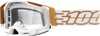 Racecraft 2 White / Gold Goggles - Clear Lens