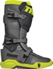 THOR Radial MX Boots - Gray/Fluorescent Yellow, Size 7 - Off-road MX boots in Gray/Fluorescent Yellow