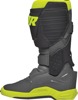 THOR Radial MX Boots - Gray/Fluorescent Yellow, Size 7 - Off-road MX boots in Gray/Fluorescent Yellow