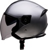 Road Max Solid Open Face Street Helmet Silver X-Large