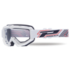 3201 Black / White Raceline Goggles - Clear Lens