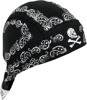 Flydanna Headwraps - Flydanna Black Skull Paisley