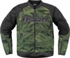 ICON Overlord3 Mesh Camo Jacket Men's L Camo Green - Breathable mesh riding jacket