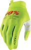 100% Youth iTrack Gloves - Flo Yellow, Size M, ATV/Motocross