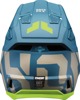 Thor Fleet Forge Helmet - Large, Fluorescent Yellow/Blue - MX helmet with ERT tech, size Large