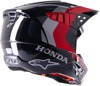 ALPINESTARS Honda S-M5 Helmet Black/Red Glossy Medium - Medium size helmet For Honda riders