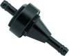 1/4 in Inline Fuel Filter - 1.25" Long Aluminum Housing - Black