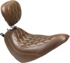 Tripper Diamond Brown Solo Seat w/Backrest - For 18-19 HD FLDE FLHC