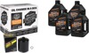 V-Twin Oil Change Kit Mineral w/ Black Filter Evo/Sportster