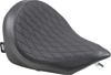 Low-Profile Diamond Leather Solo Seat - Black