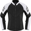 ICON Women's Mesh AF Jacket Black/White - Medium - Durable mesh chassis with sport fit