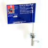 The "Flag Grabber" - Silver Quick Release Whip Flag Pole Mount - 1/4"