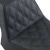 Step-Up Front Lattice Stitch 2-Up Seat - Black - For 13-19 Yamaha XVS950 Bolt