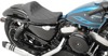 Cafe Diamond Vinyl Solo Seat - Black - For 10-20 Harley XL