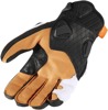 Hypersport Leather Cold Weather Short Cuff Gloves - White Men's Small