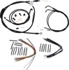 Extended Black Control Cable Kit - 14" tall bars - For 00-06 Harley Softail