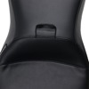 Outcast Smooth Vinyl 2-Up Seat Black w/Backrest - For Harley FLH FLT