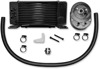 Horizontal Low Mount 10-Row Oil Cooler - Black - For 84-08 Harley Touring