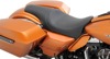 Predator Smooth Leather 2-Up Seat Low 1" - For 08-20 Harley FLH FLT