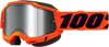 Accuri 2 Snow Fluorescent Orange Goggles - Silver Dual Mirrored Lens