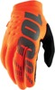 100% Youth Brisker Cold-Weather Gloves - FL Orange & BlackYouth Small