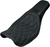 Weekday Diamond 2-Up Seat Black Foam - For 06-17 Harley FXD Dyna