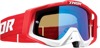 Sniper Pro White / Red Fader Goggles - Blue Dual Lens