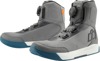 ICON Overlord Vented CE Boots Gray/Teal/White Size 13 - Ventilated CE-certified riding boots