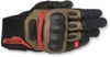 Highlands Motorcycle Gloves Black/Brown/Red 2X-Large