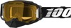 100% Armega Snow Goggle Black Yellow Lens Unisex Adults