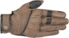 Crazy 8 Leather Motorcycle Gloves Brown/Black 2X-Large