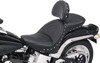 Explorer Special Studded 2-Up Seat Black Gel w/Backrest - For 00-06 HD Softail