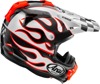 Arai VX-Pro4 Flame Helmet - Medium, Red/Black/White - MX helmet with flame graphics