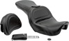 Explorer Stitched 2-Up Seat Black Gel w/Backrest - For 06-17 Dyna