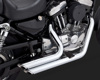 Shortshots Staggered Chrome Full Exhaust - For 99-03 Harley Sportster