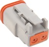 Deutsch DT Series 2-Wire Plug & Wedgelock - Grey (Repl HD 72132-94GY)