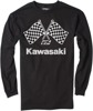 Men's Kawasaki Finishline Long Sleeve Tee - Kaw Finishline Ls Tee Blk Lg