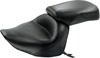 Touring Smooth Vinyl 2-Up Seat - Black - For 08-17 Yamaha Raider XV1900