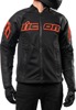 ICON Mesh AF Leather Jacket Men's 2XL Black/Red - Durable leather and mesh riding jacket