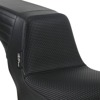 Kickflip Basketweave Vinyl 2-Up Seat - Black - For 18-20 Harley FXBR