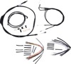 Extended Black Control Cable Kit - 18" tall bars - For 00-06 HD Softail w/ Single Disk