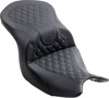 Road Sofa Lattice Stitched 2-Up Seat Black Gel - For 18-20 Honda 1800 Gold Wing