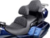 Road Sofa Lattice Stitched 2-Up Seat Black Gel - For 18-20 Honda 1800 Gold Wing