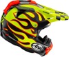 Arai VX-Pro4 Flame Helmet - Small, Black/Red/Yellow - Premium MX helmet with Flame graphic