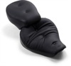 Regal Pillow Vinyl 2-Up Seat - Black - For 96-03 Harley FXD Dyna