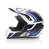 FMX N-600 Youth Large Motocross Helmet, White & Blue, Double D Closure, DOT