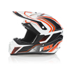 FMX N-600 Youth Large Motocross Helmet, White & Orange, Double D Closure, DOT