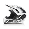 FMX N-600 Youth Large Motocross Helmet, White & Silver, Double D Closure, DOT