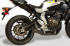 RM1 Black Full Exhaust - For 15-22 FZ-07/MT-07/XSR700