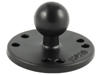 Ram Base - 2.5" Round Base w/ AMPs Hole Pattern And 1" Ball IN BAG